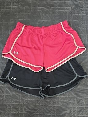 Under Armour Women’s Pink & Black Athletic Shorts